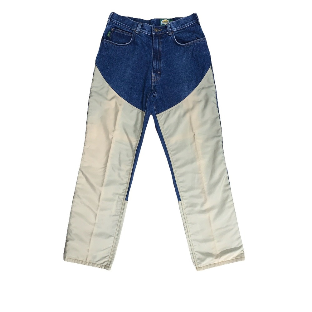 VTG Cabelas Jeans Mens 34x32 Blue Denim‎ Brush Guard Hunting Casual Outdoor Gear